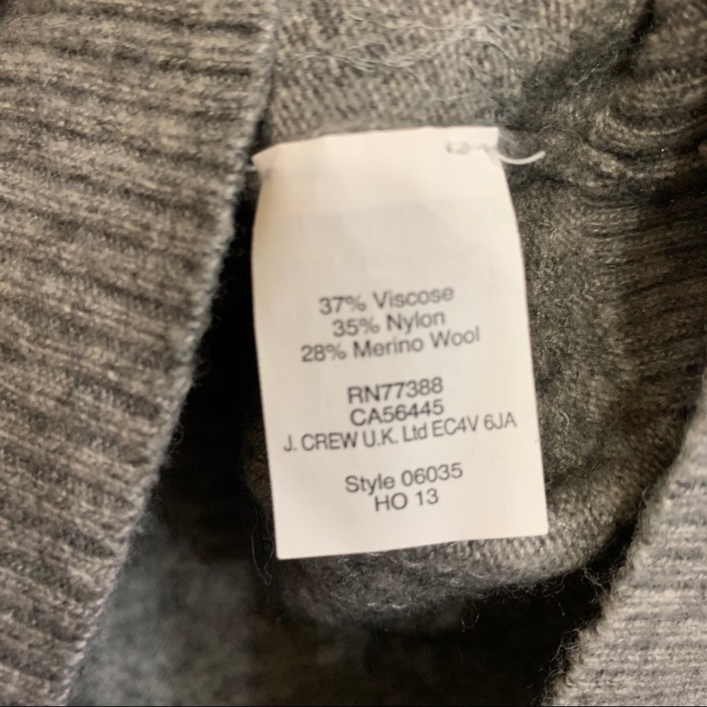 J. Crew Wool Scattered Sequin Sweater Gray - Picture 3 of 6